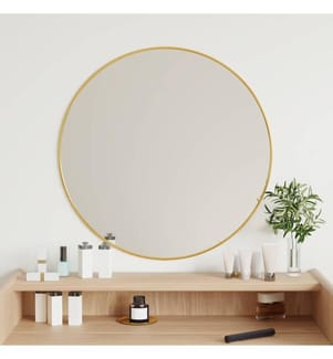 Wandspiegel Golden Ø 60 cm Rund