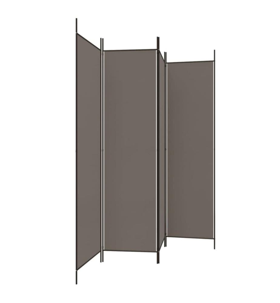 4-tlg. Paravent Anthrazit 200x220 cm Stoff