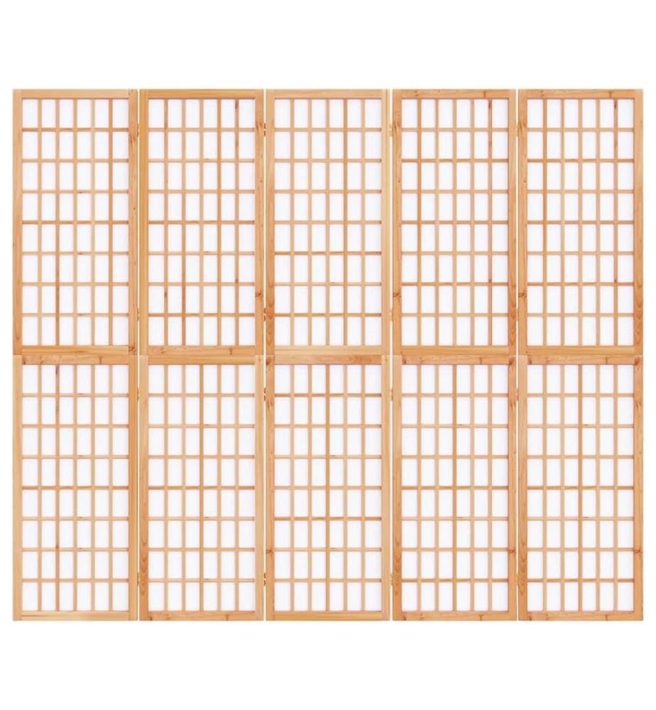 Cloison de séparation pliable 5 panneaux 200x170 cm