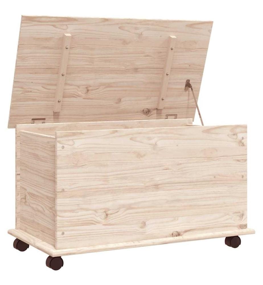 Truhe mit Rollen ALTA 73x39,5x43 cm Massivholz Kiefer