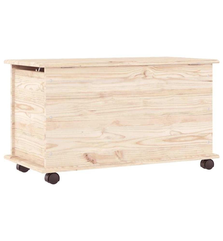 Truhe mit Rollen ALTA 73x39,5x43 cm Massivholz Kiefer