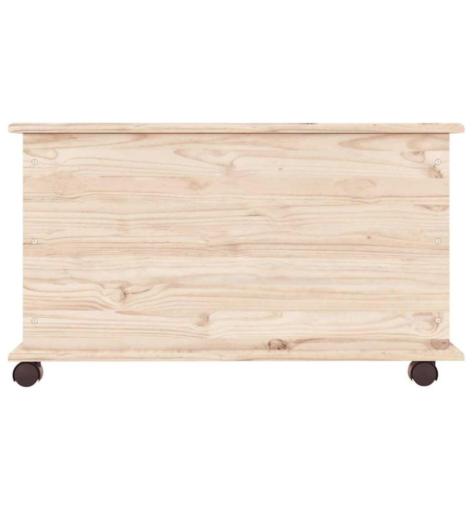 Truhe mit Rollen ALTA 73x39,5x43 cm Massivholz Kiefer