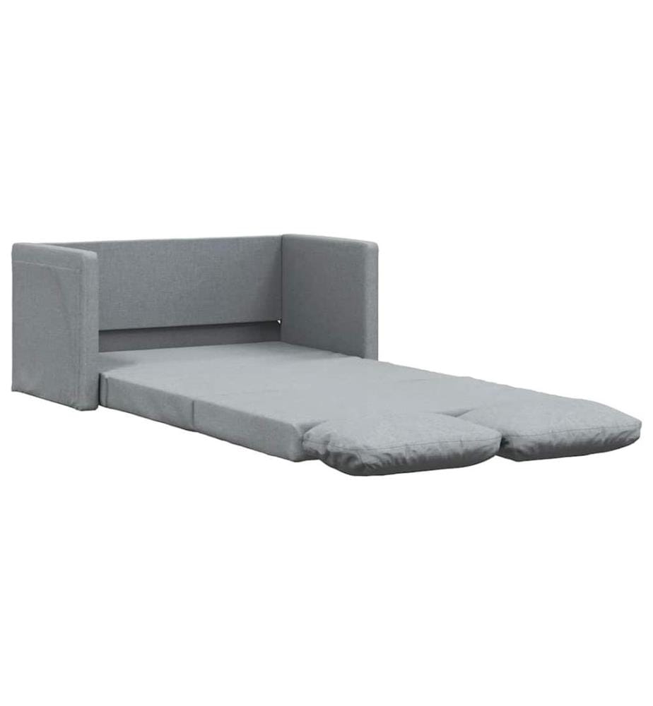 Canapé-lit 2 en 1 gris clair 112x174x55 cm tissu
