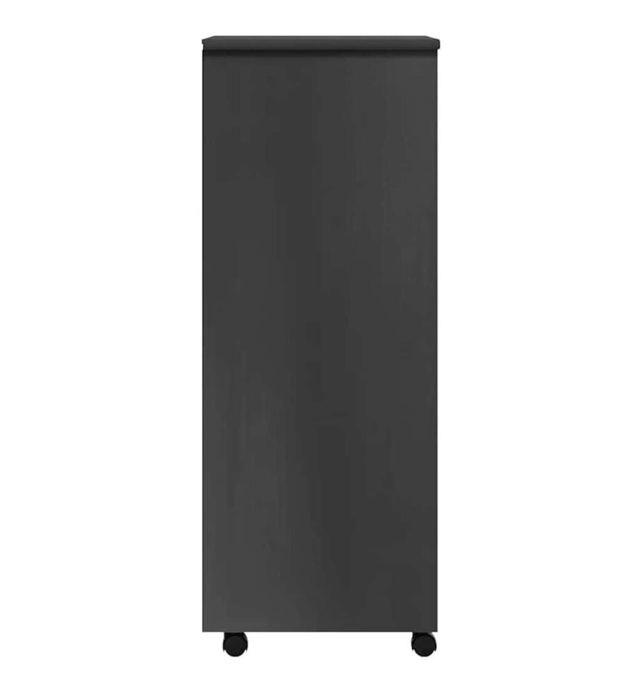 Armoire roulante avec tiroirs MOSS gris bois de pin solide