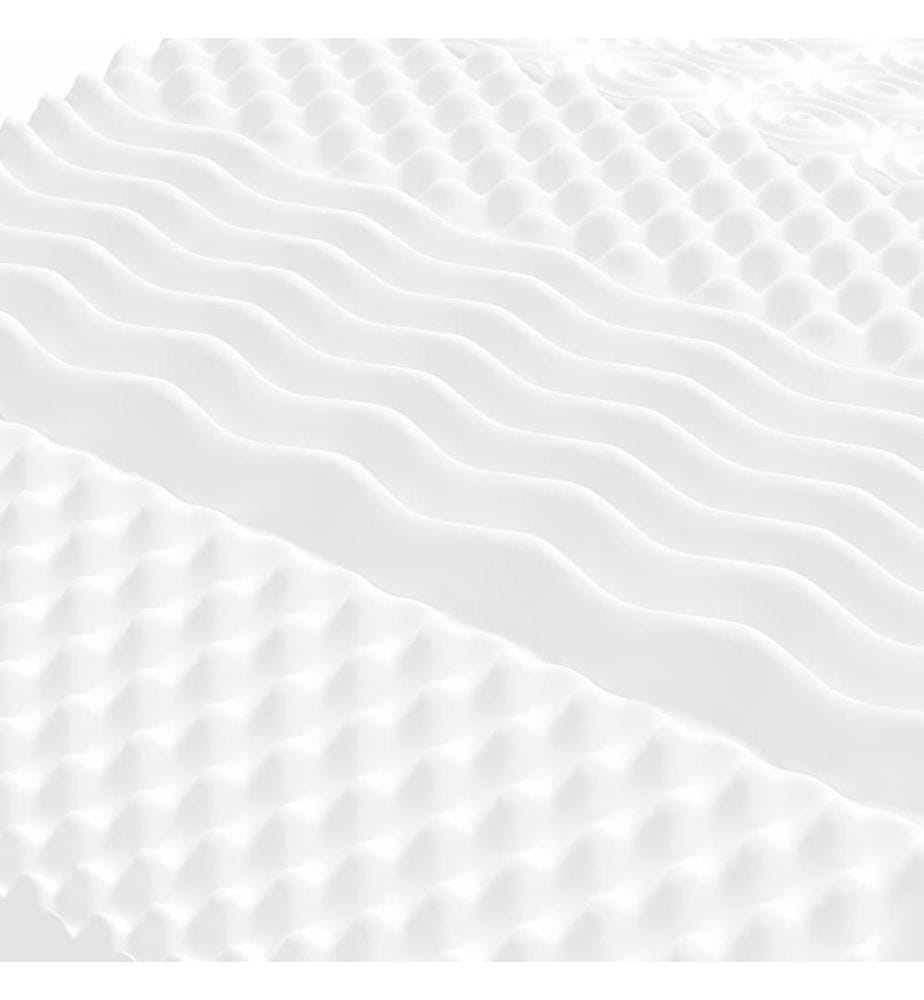Matelas en mousse blanc 160x200 cm 7 zones dureté 20 ILD