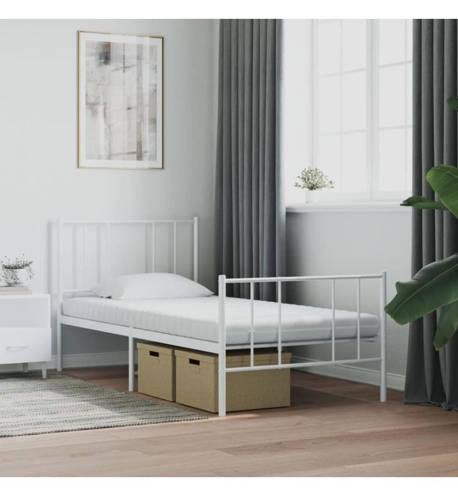 Matelas en mousse 2 pcs blanc 100x200 cm 7 zones dureté 20 ILD