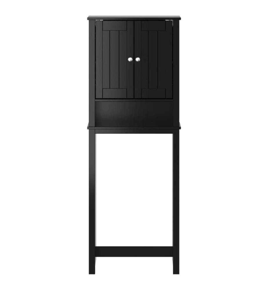 Toilettenschrank BERG Schwarz 60x27x164,5 cm Massivholz