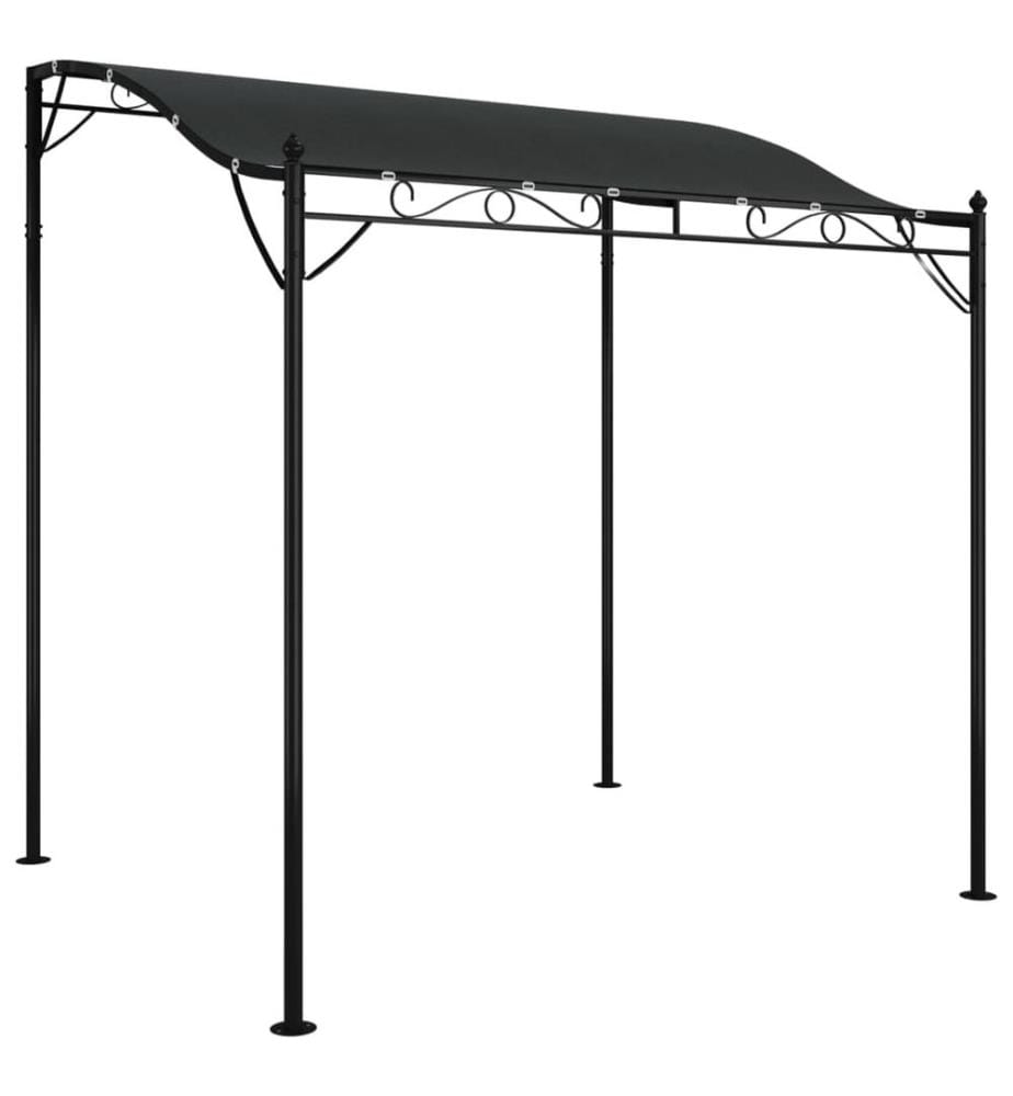 Auvent anthracite 2x2,3 m 180 g/m² tissu et acier