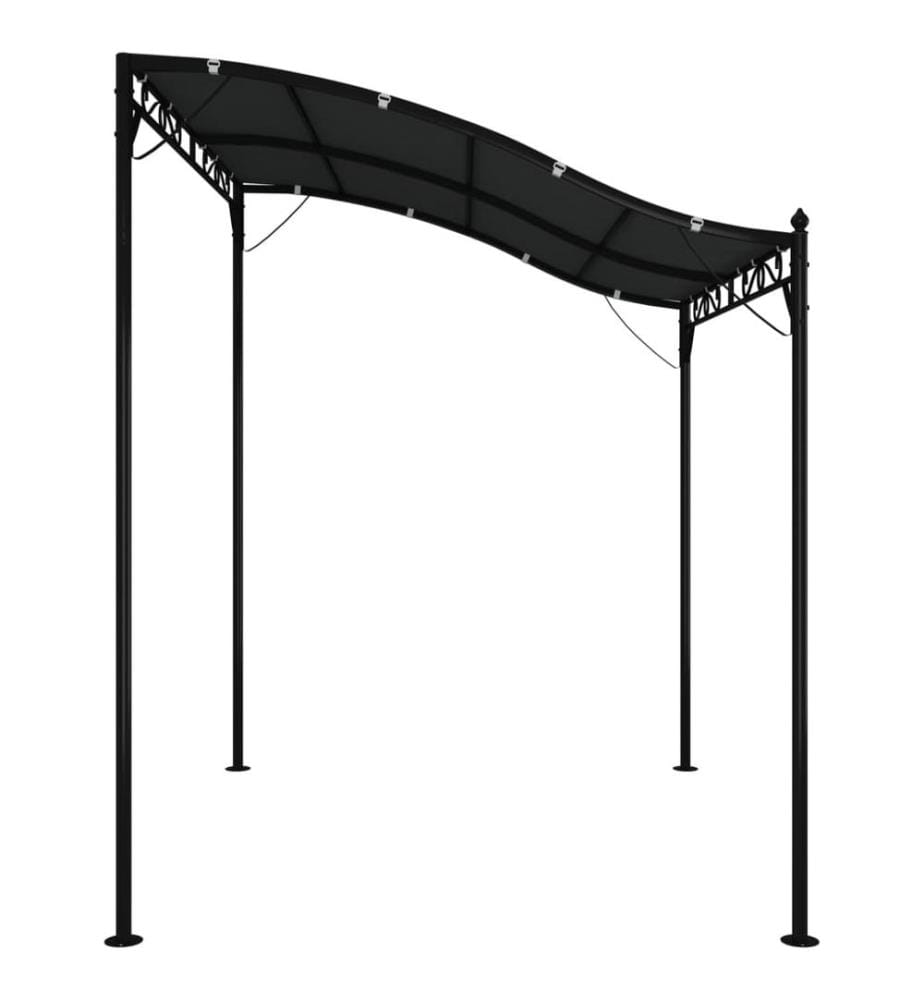 Auvent anthracite 2x2,3 m 180 g/m² tissu et acier