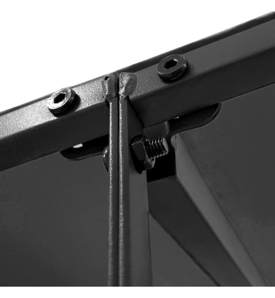 Auvent anthracite 2x2,3 m 180 g/m² tissu et acier