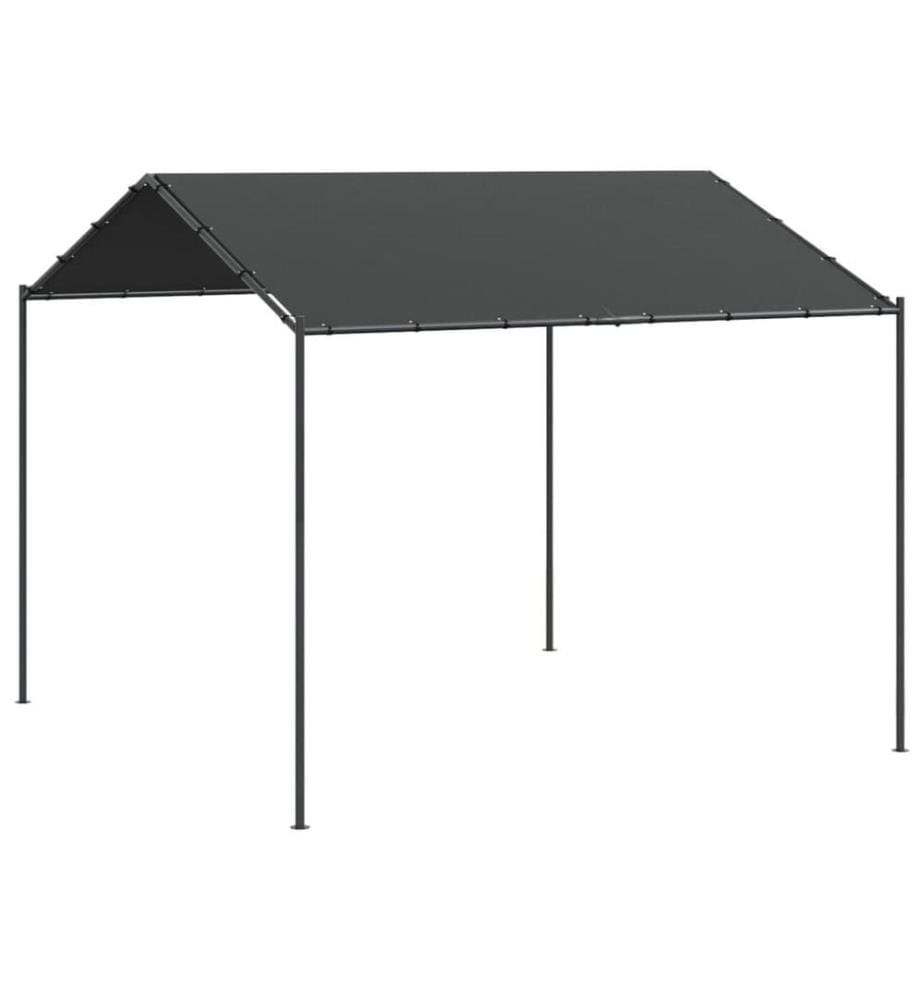 Tente à auvent anthracite 3x3 m acier et tissu