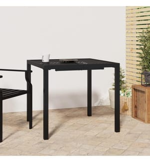 Gartentisch Anthrazit 80x80x72 cm Stahl