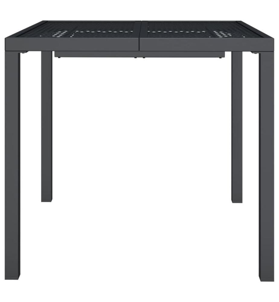 Gartentisch Anthrazit 80x80x72 cm Stahl