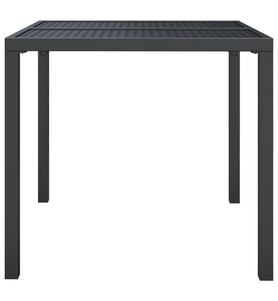 Gartentisch Anthrazit 80x80x72 cm Stahl