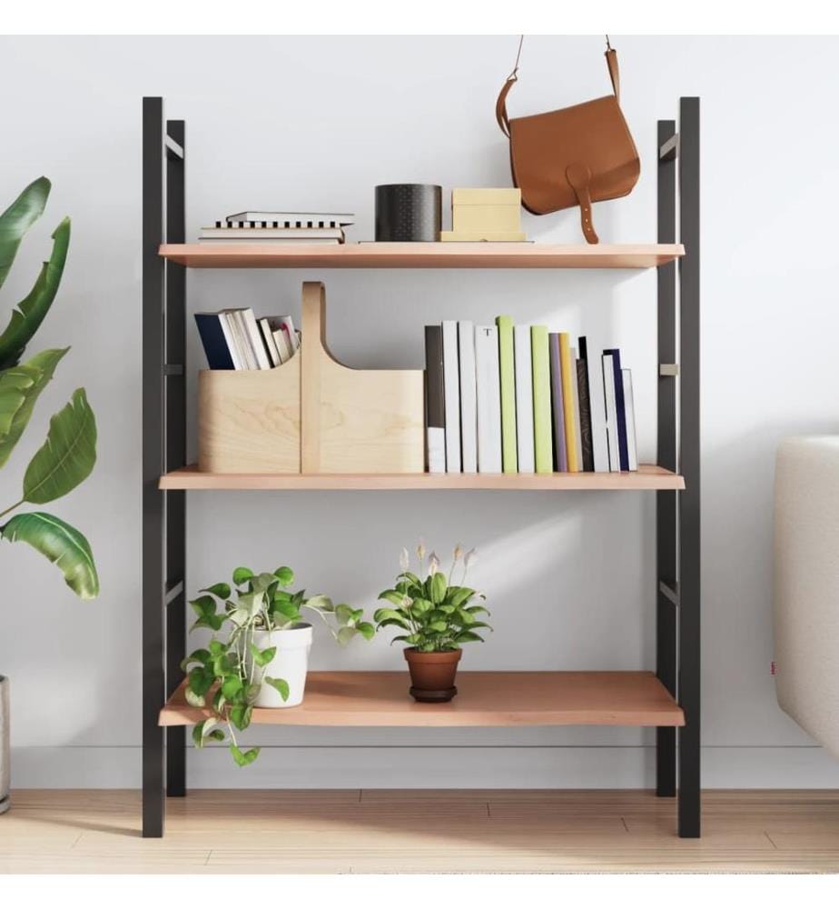 Wandregal Hellbraun 100x40x2 cm Massivholz Eiche Behandelt