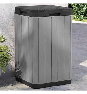 Outdoor-Mülltonne Grau 38x38x65 cm PP