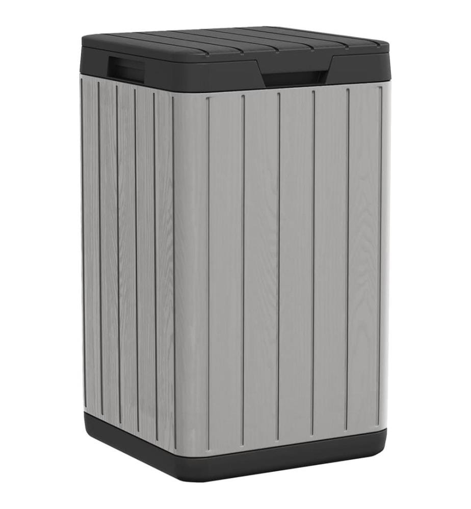 Outdoor-Mülltonne Grau 38x38x65 cm PP