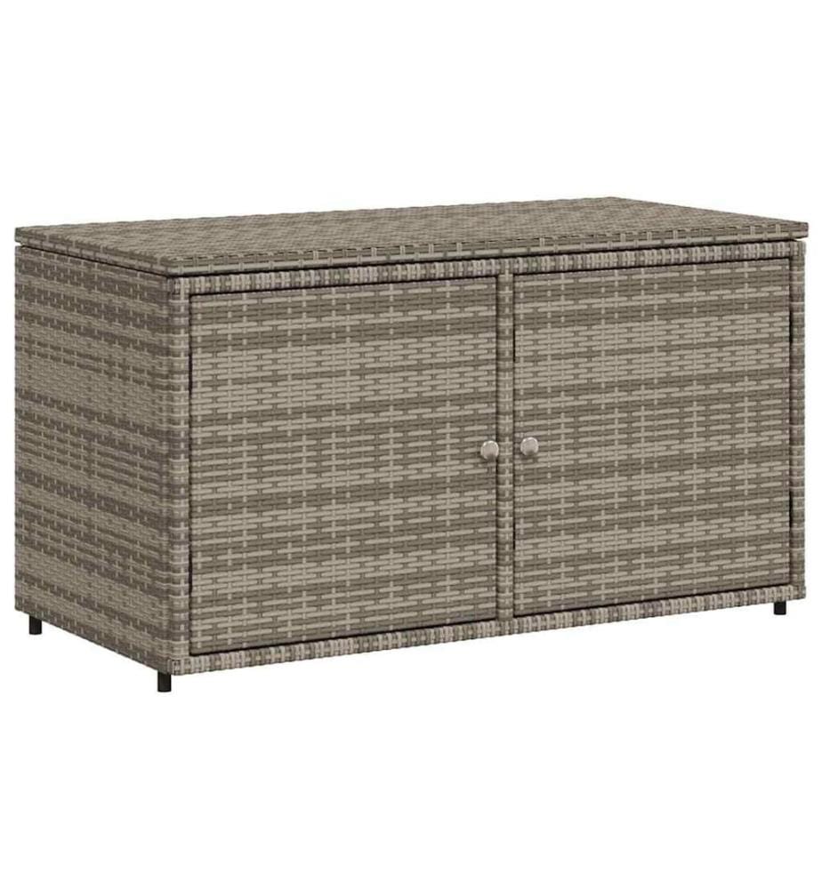 Gartenschrank Grau 110x55x60,5 cm Poly Rattan