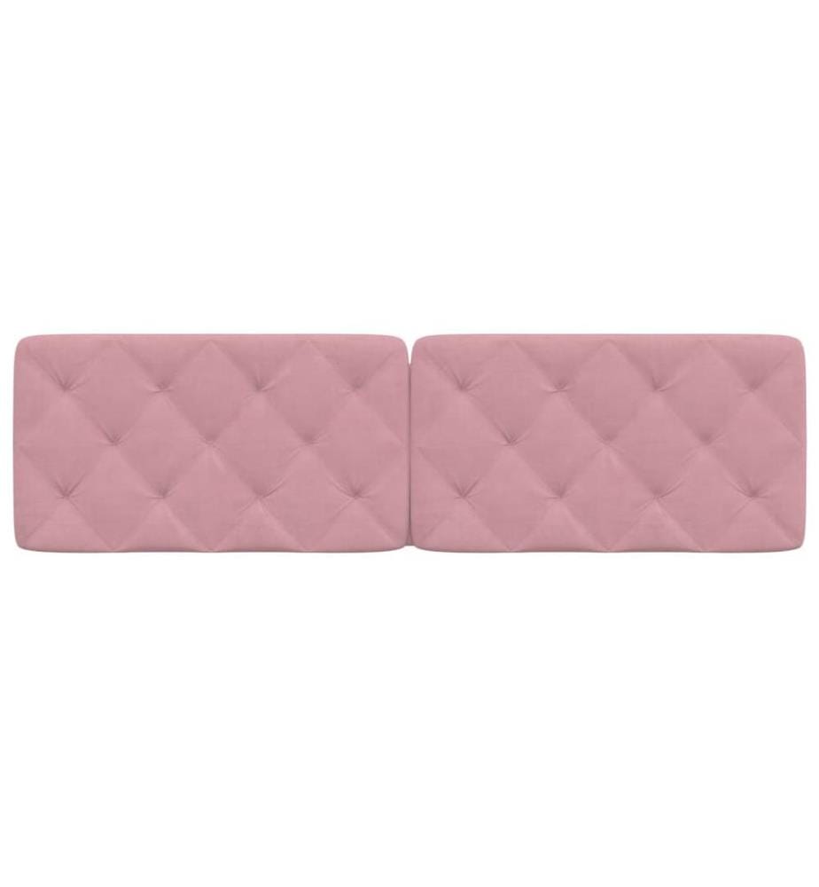 Coussin de tête de lit rose 180 cm velours