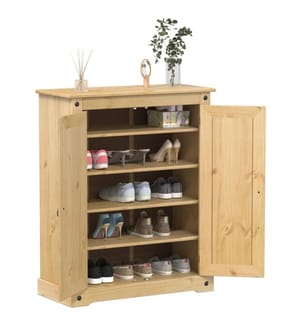 Schuhschrank Corona 86x38,5x108 cm Massivholz Kiefer