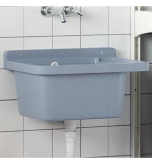 Ausgussbecken Wandmontage Grau 50x35x24 cm Harz