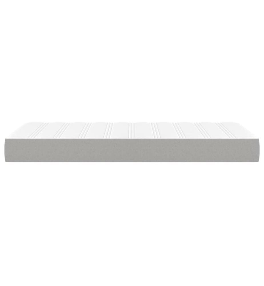 Matelas de lit à ressorts ensachés gris clair 120x190x20 cm