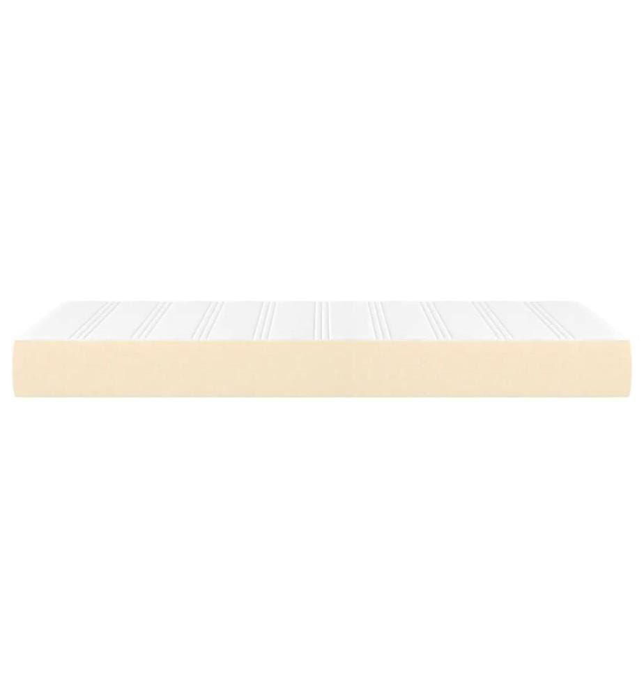 Matelas de lit à ressorts ensachés crème 120x190x20 cm Tissu