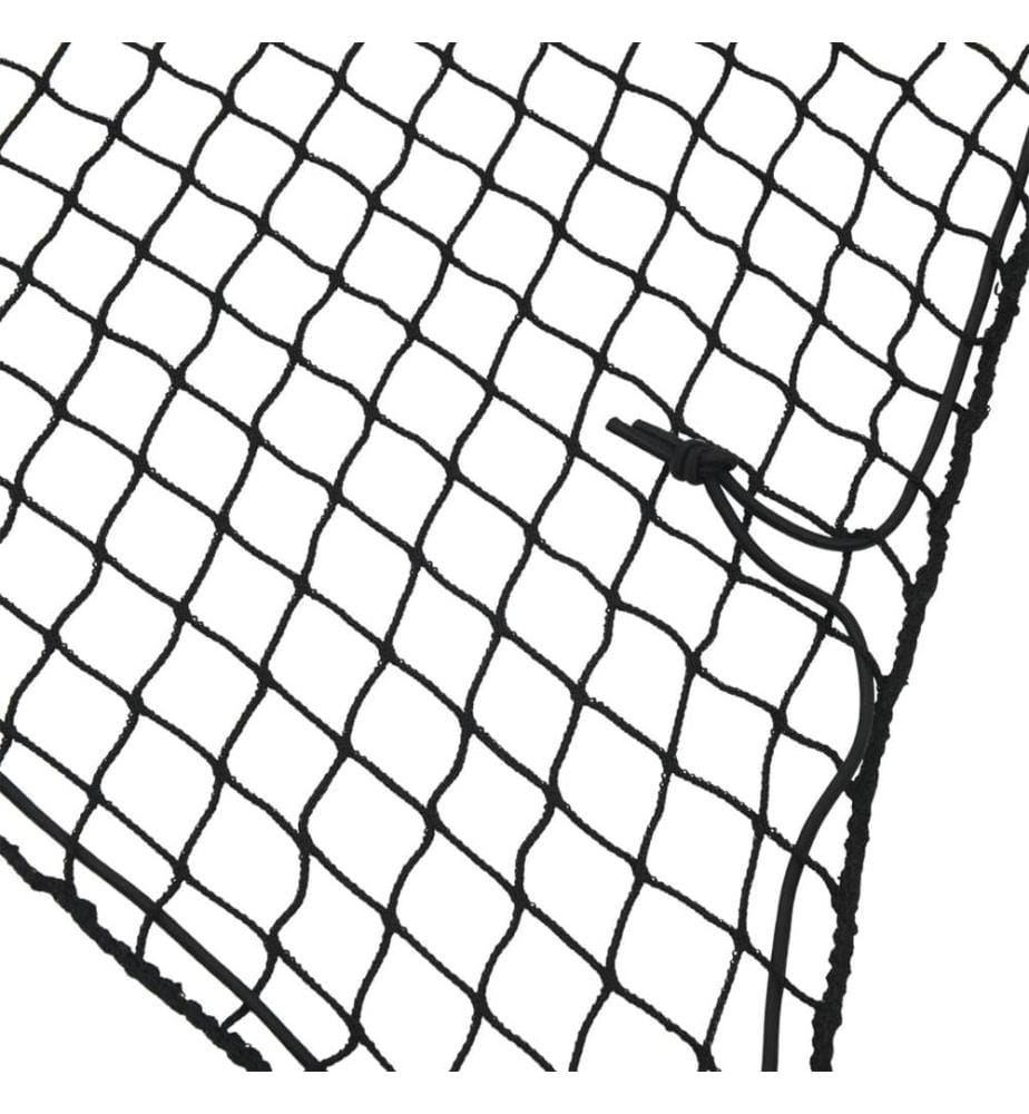 Filet pour remorque avec corde élastique noir 5x3,5 m PP