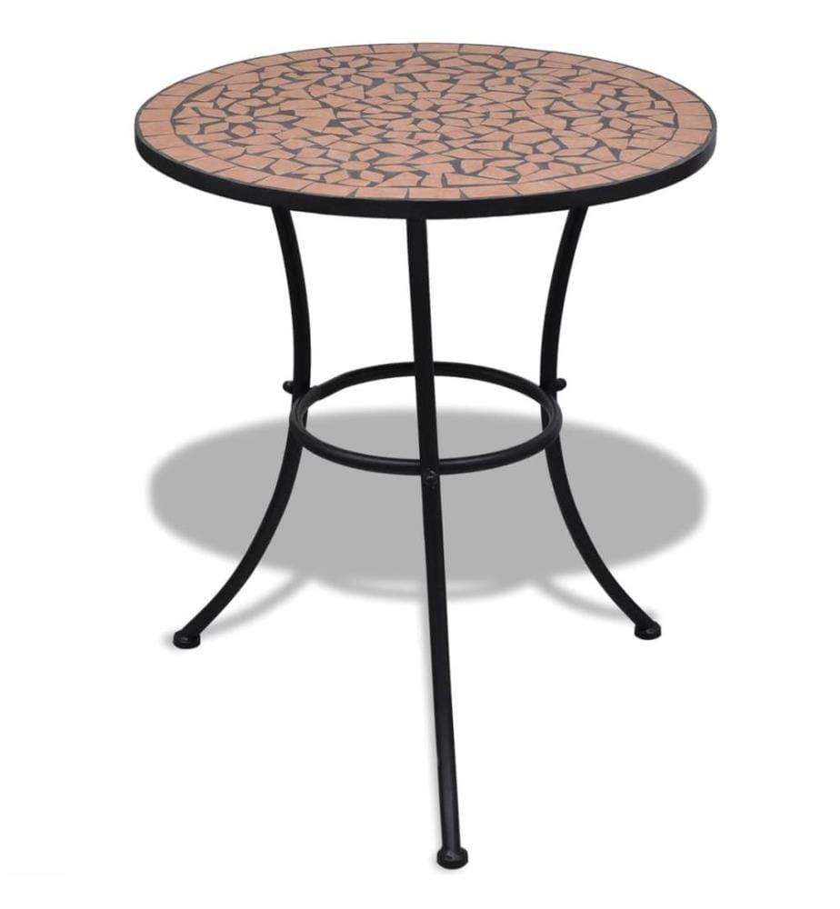 Bistrotisch Terrakotta-Rot 60 cm Mosaik