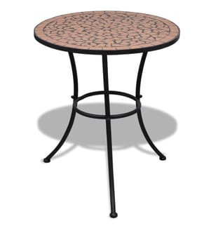 Bistrotisch Terrakotta-Rot 60 cm Mosaik