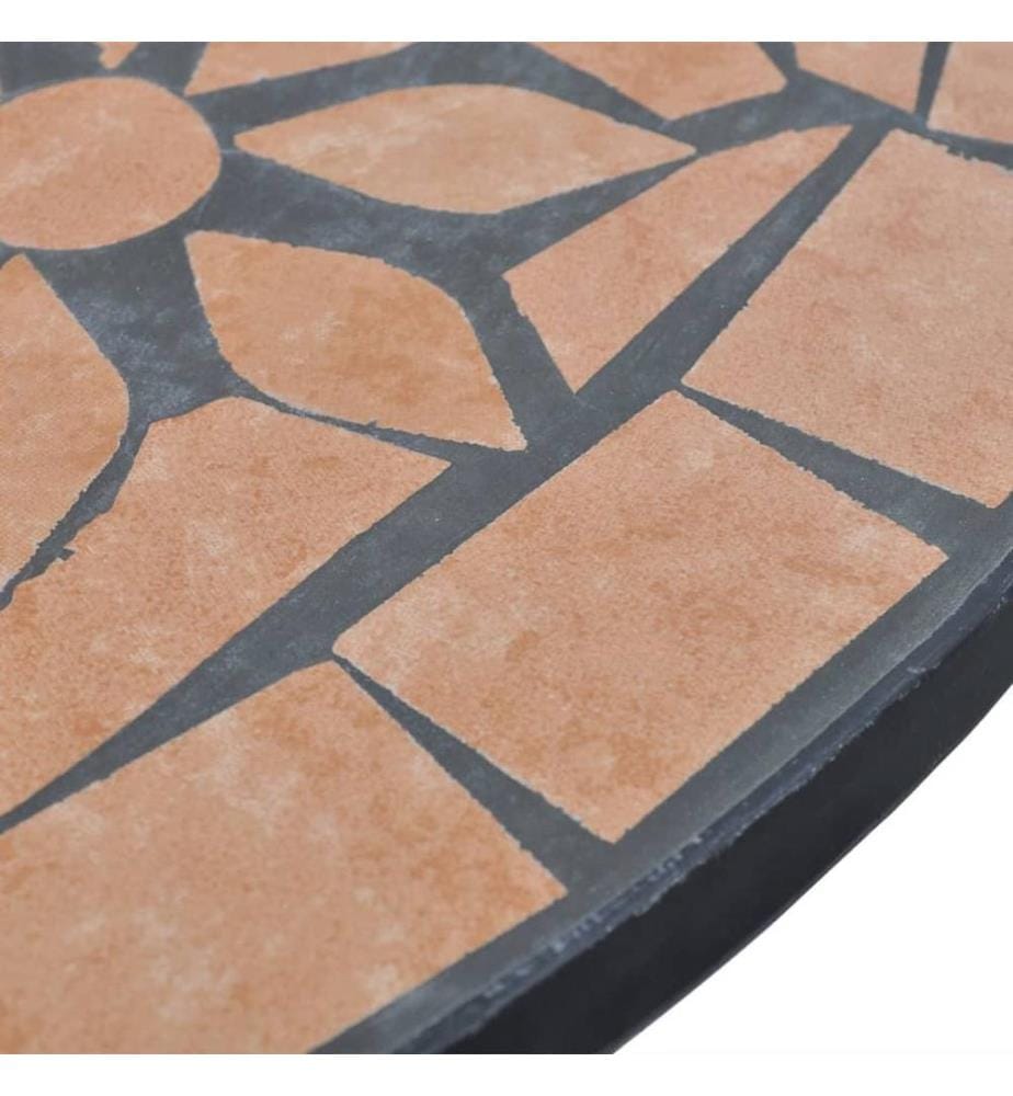 Bistrotisch Terrakotta-Rot 60 cm Mosaik