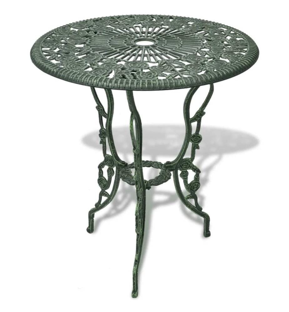 3-tlg. Bistro-Set Aluminiumguss Grün
