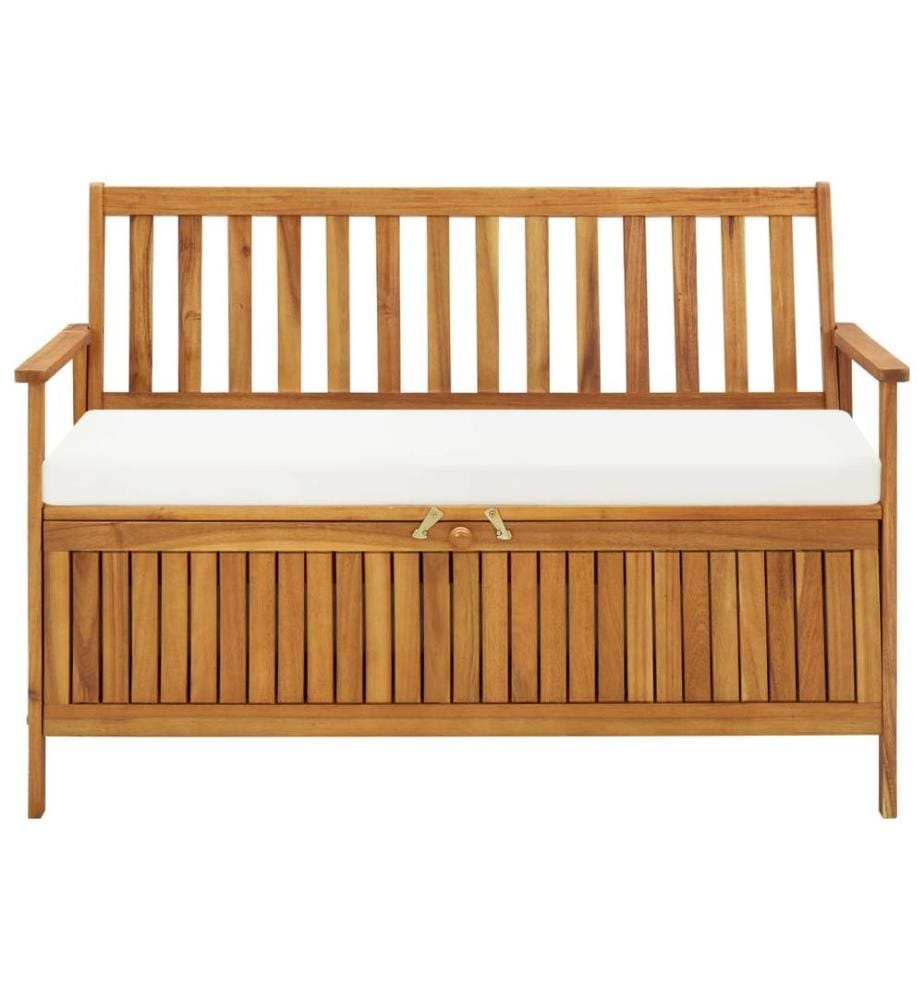 Garten Aufbewahrungsbank Akazienholz Massiv 120 x 63 x 84 cm