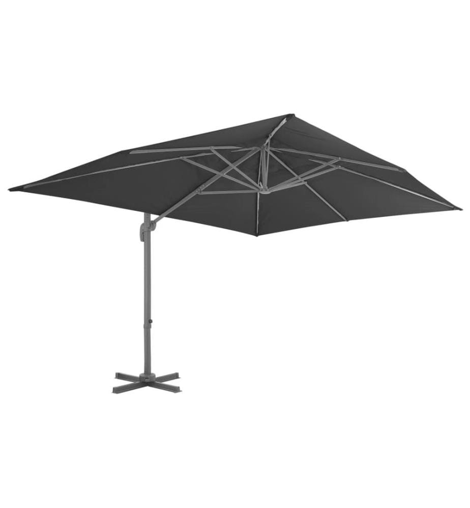Ampelschirm mit Aluminium-Mast 400x300 cm Anthrazit