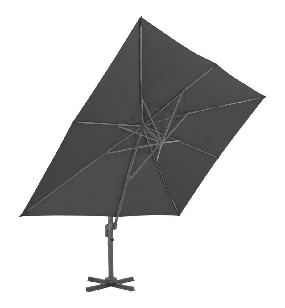 Ampelschirm mit Aluminium-Mast 400x300 cm Anthrazit