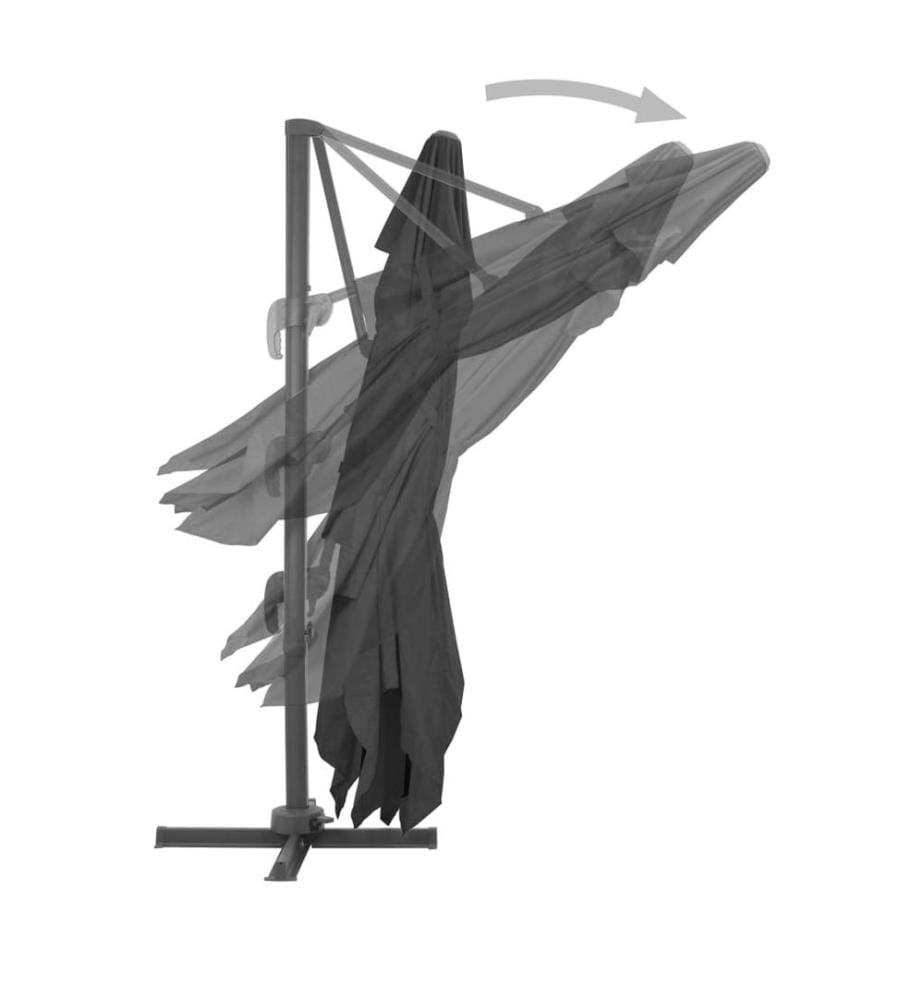 Ampelschirm mit Aluminium-Mast 400x300 cm Anthrazit