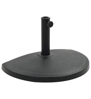 Sonnenschirmfuss Halbrund 15 kg Schwarz Polyharz