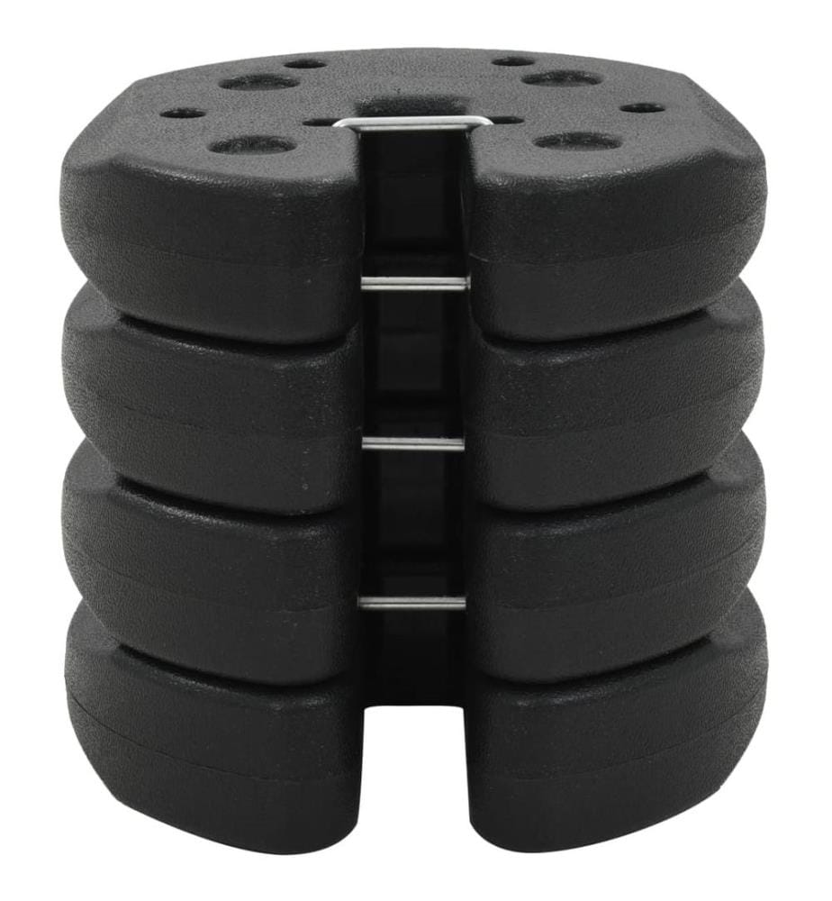 Poids pour belvédère 4 pcs Noir 220x50 mm Béton