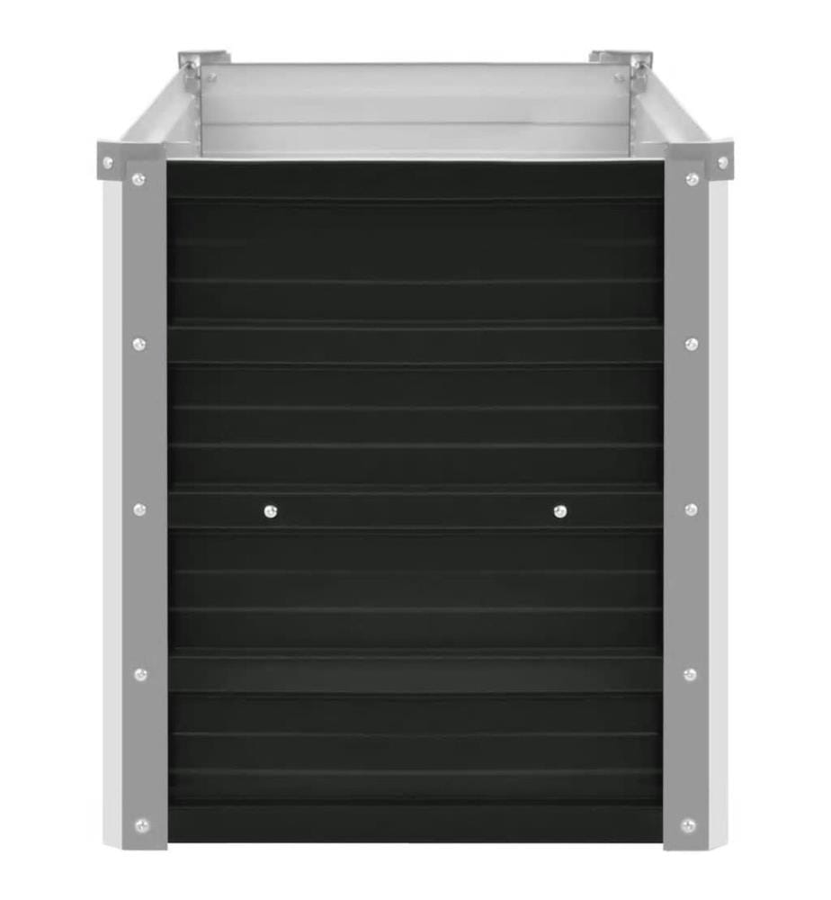 Garten-Hochbeet Anthrazit 160 x 40 x 45 cm Verzinkter Stahl