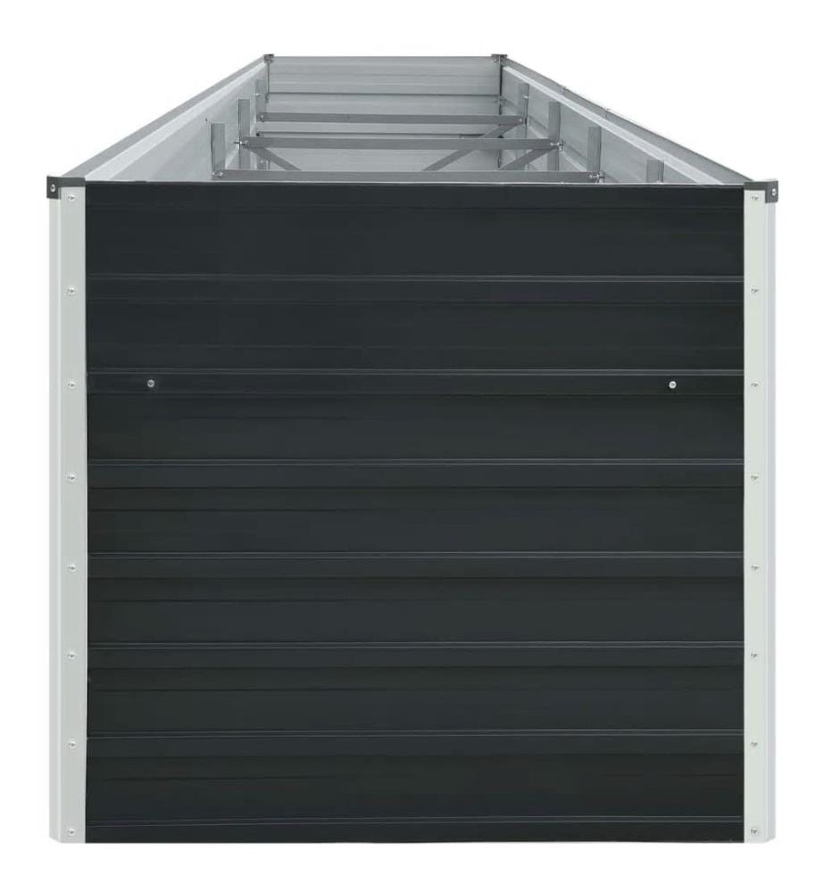Garten-Hochbeet Verzinkter Stahl 400x80x45 cm Anthrazit