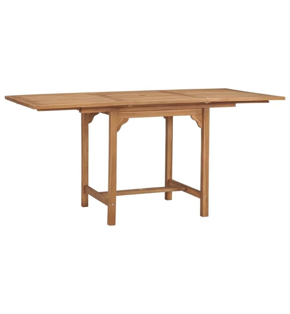 Gartentisch Ausziehbar (110-160)x80x75 cm Massivholz Teak