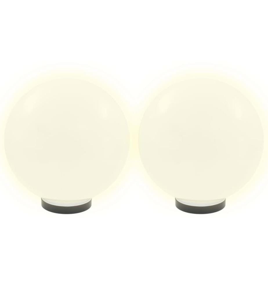 LED-Gartenleuchten 2 Stk. Kugelförmig 30 cm PMMA