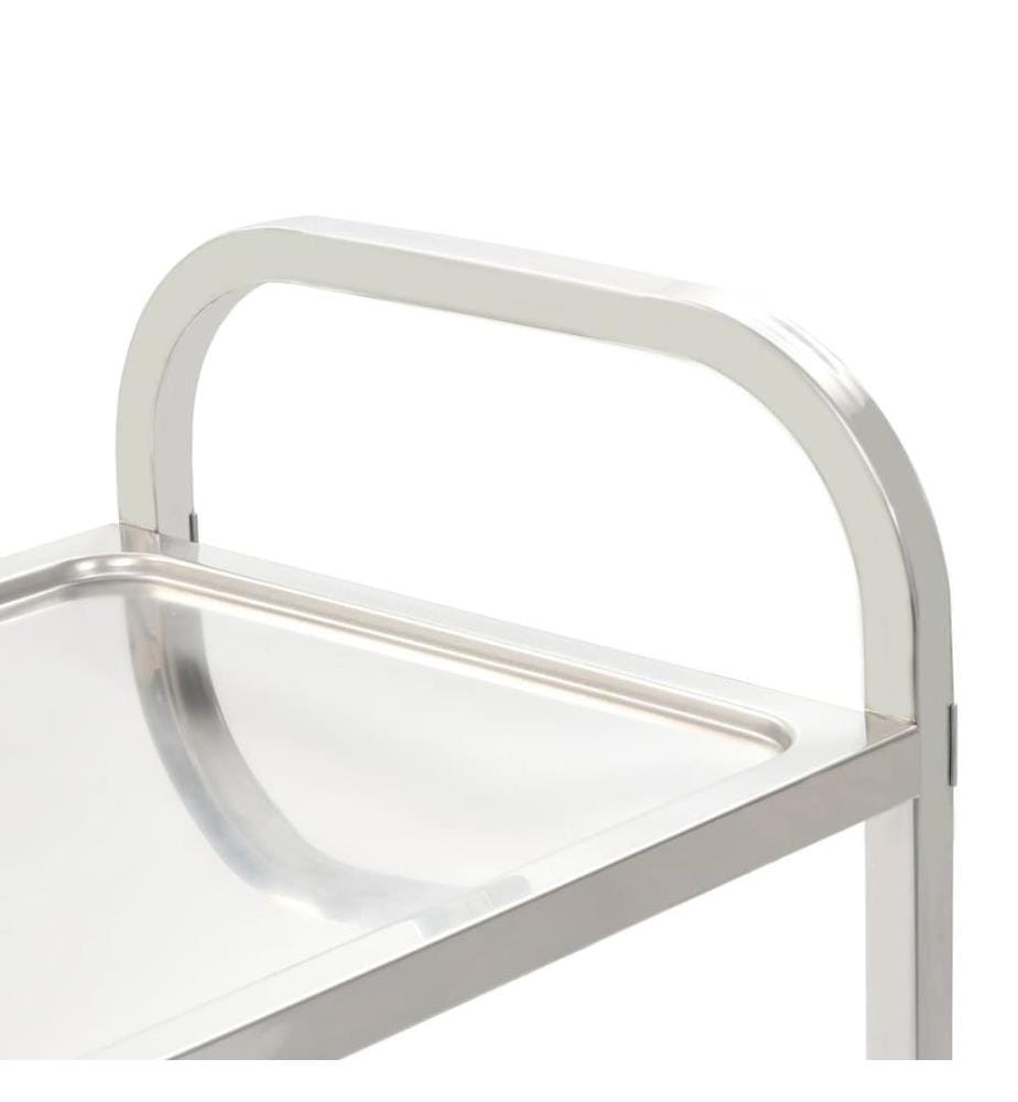 2-Stufiger Servierwagen 95 x 45 x 83,5 cm Edelstahl