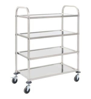 4-Stufiger Servierwagen 107 x 55 x 125 cm Edelstahl