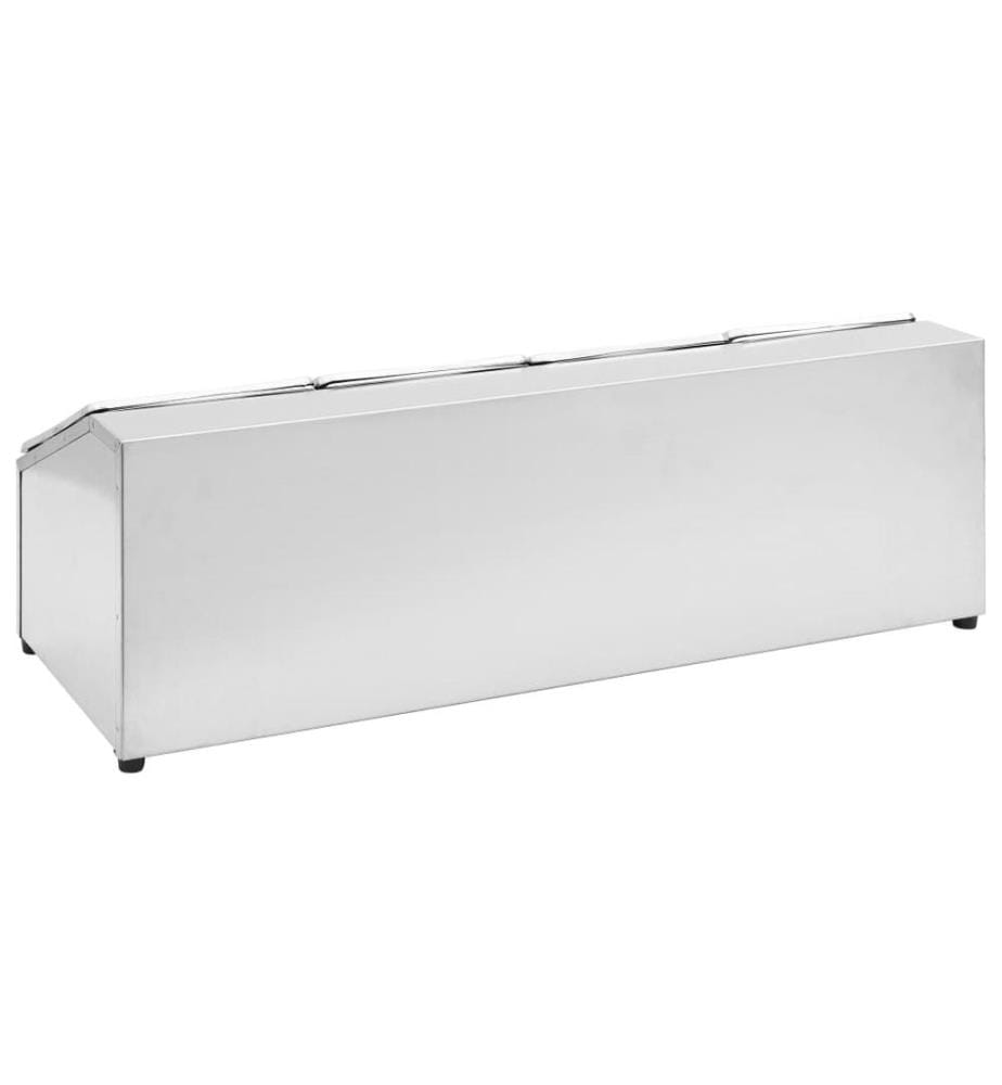 Récipient Gastronorm avec 4 bacs GN 1/6 Acier inoxydable