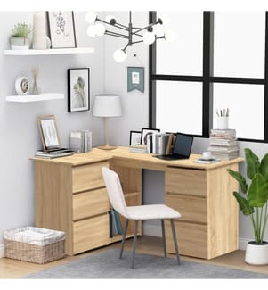 Eckschreibtisch Sonoma-Eiche 145x100x76 cm Holzwerkstoff