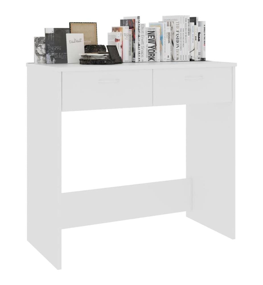 Schreibtisch Weiss 80×40×75 cm Holzwerkstoff
