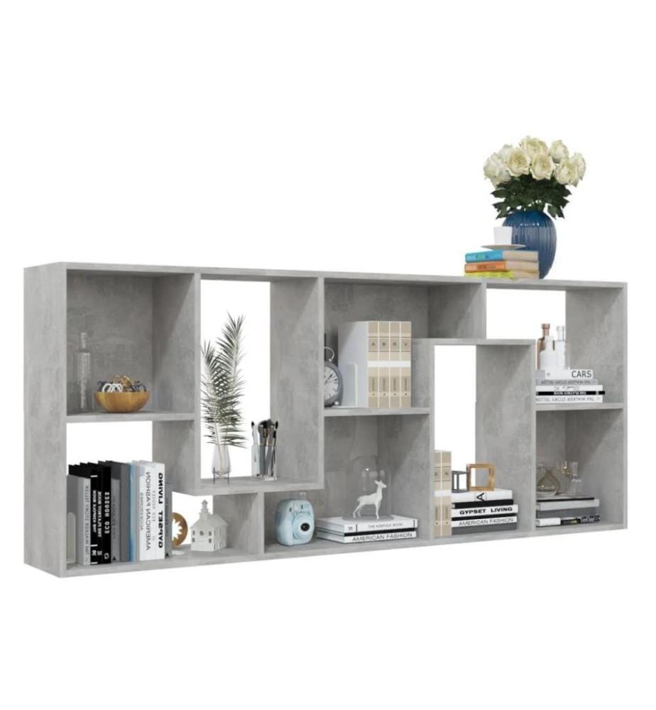 Bücherregal Betongrau 67x24x161 cm Holzwerkstoff