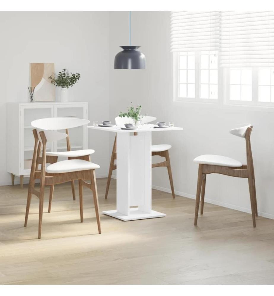 Bistrotisch Weiss 60x60x75 cm Holzwerkstoff