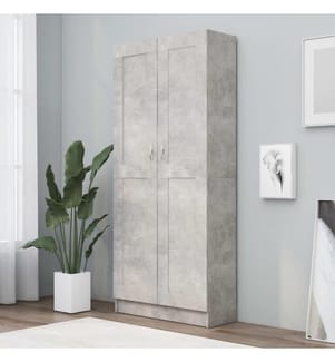 Bücherschrank Betongrau 82,5x30,5x185,5 cm Holzwerkstoff